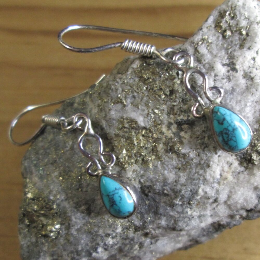 Vintage Turquoise Sterling Silver Earrings